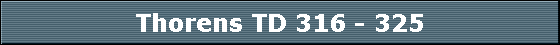 Thorens TD 316 - 325