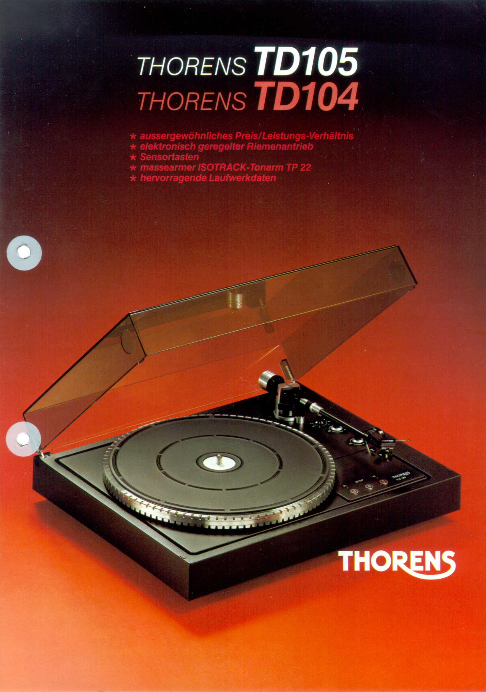 sehr gut Thorens Original Plattentellermatte TD 105 104 115 110.. 